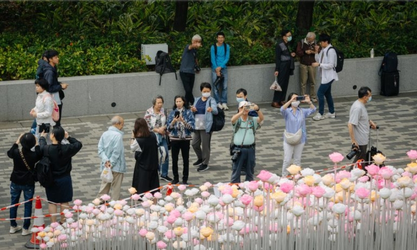 東九文化中心LED花海明日亮燈 市民先睹為快：好浪漫啊！